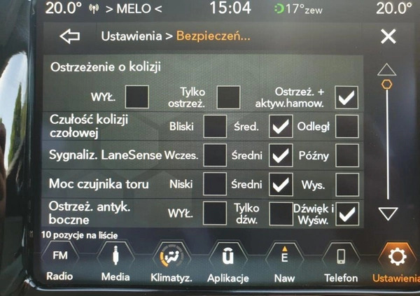 Jeep Compass cena 109900 przebieg: 76827, rok produkcji 2019 z Warszawa małe 352